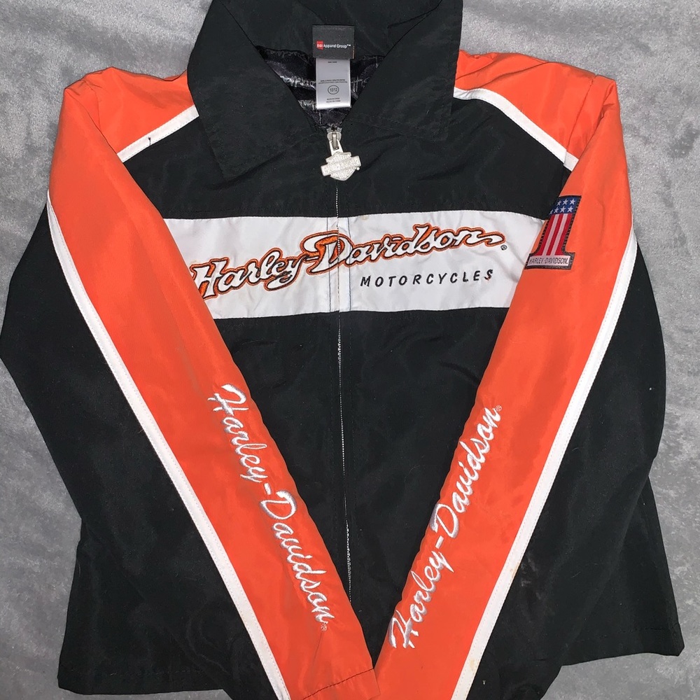 harley-davidson cropped jacket